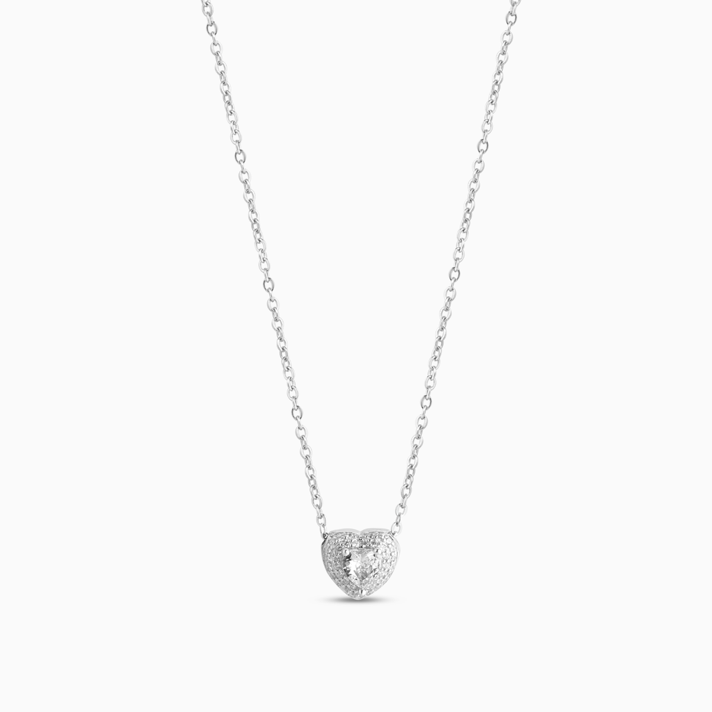 Celestia Heart Pavé Necklace
