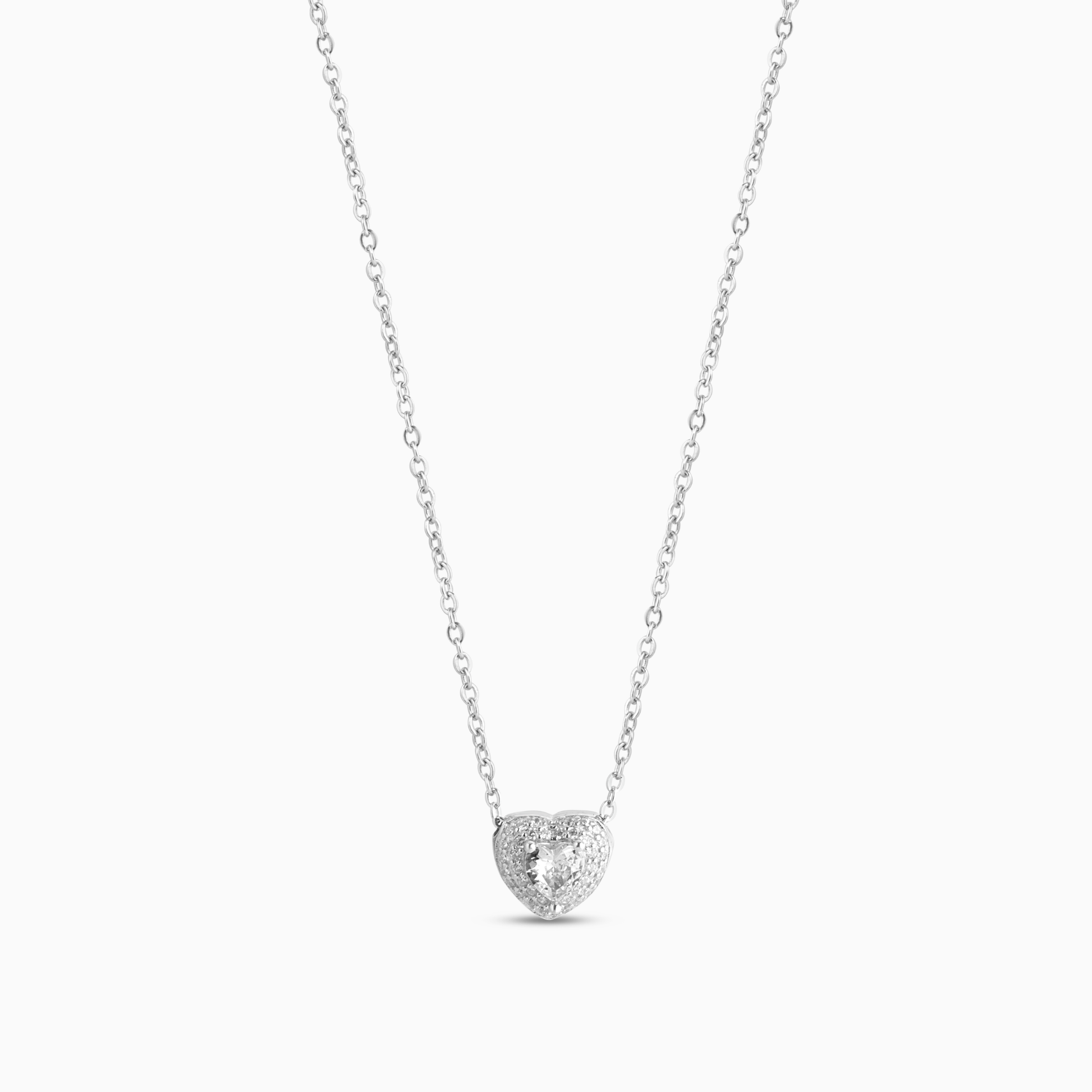 Celestia Heart Pavé Necklace