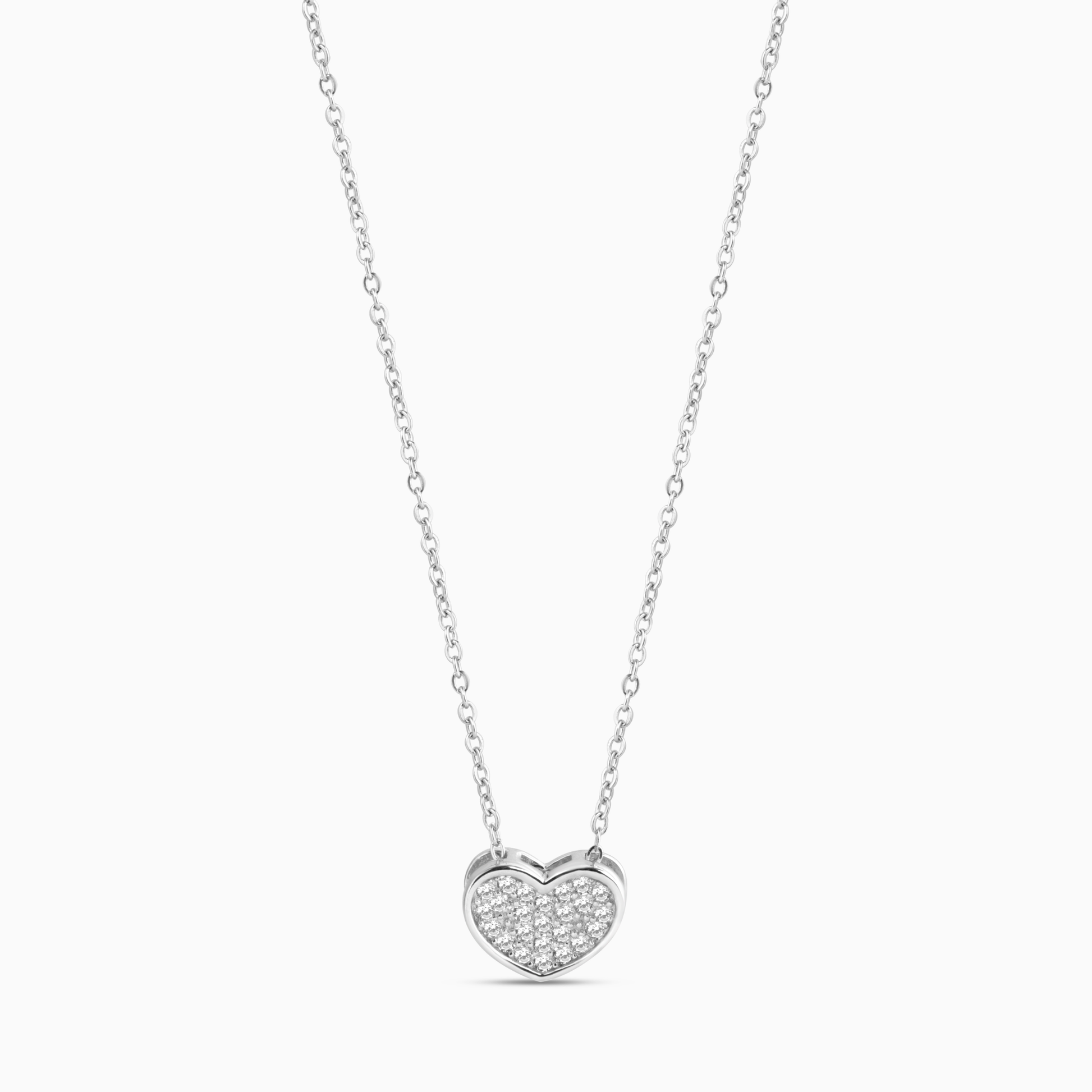 Lunara Heart Pavé Necklace