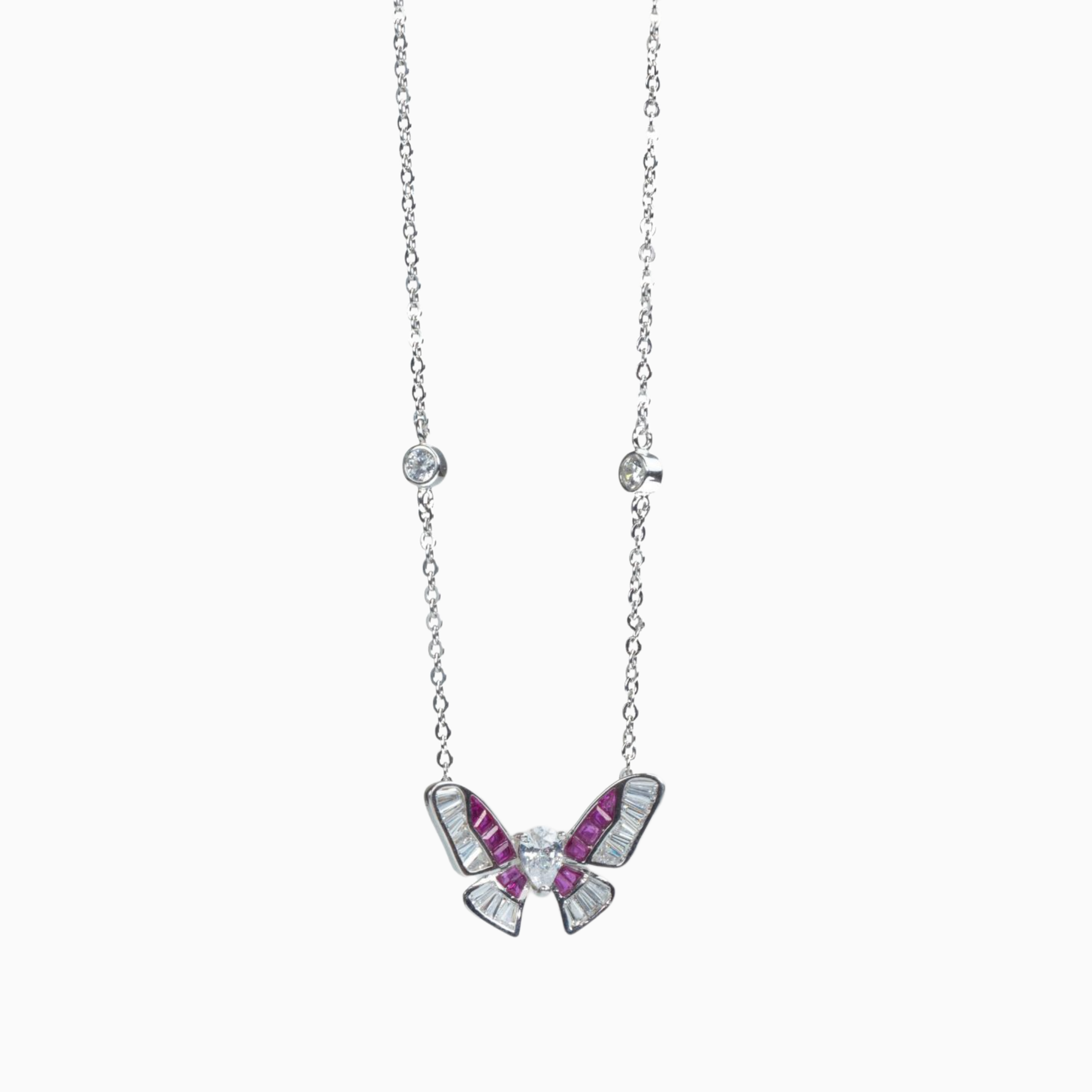 Pink Butterfly Necklace