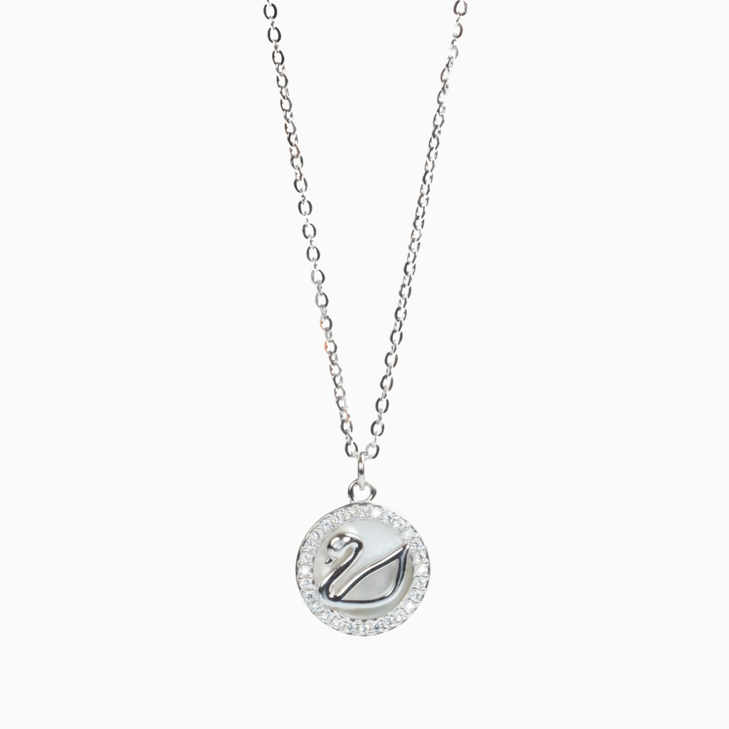 Celeste Swan Medallion Necklace