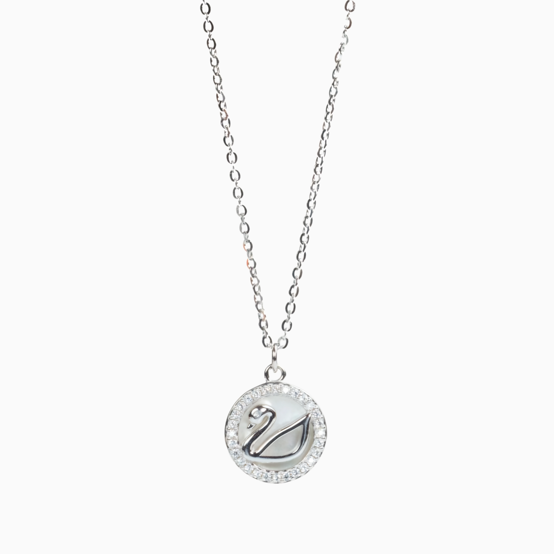Celeste Swan Medallion Necklace