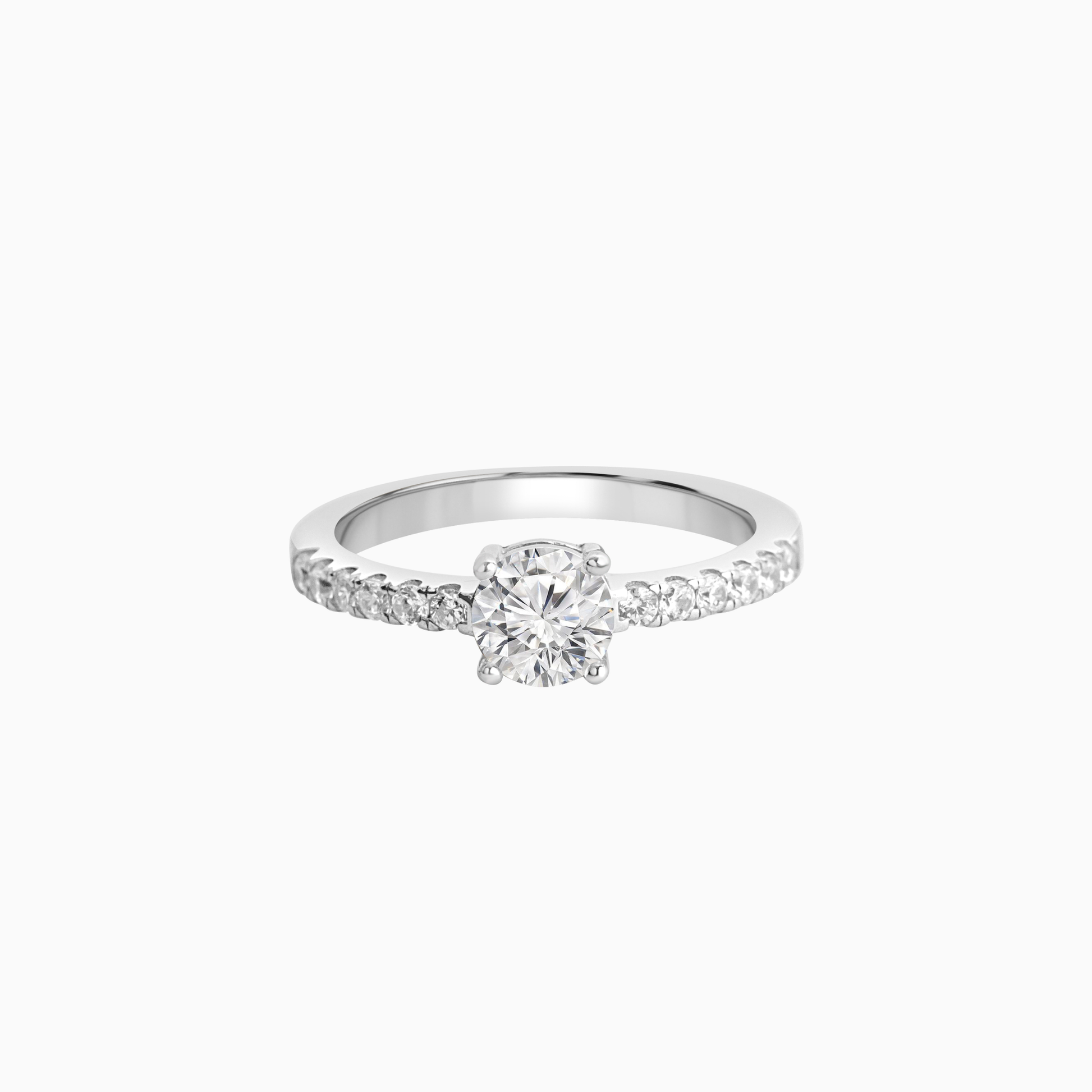 Silver Solitaire Ring
