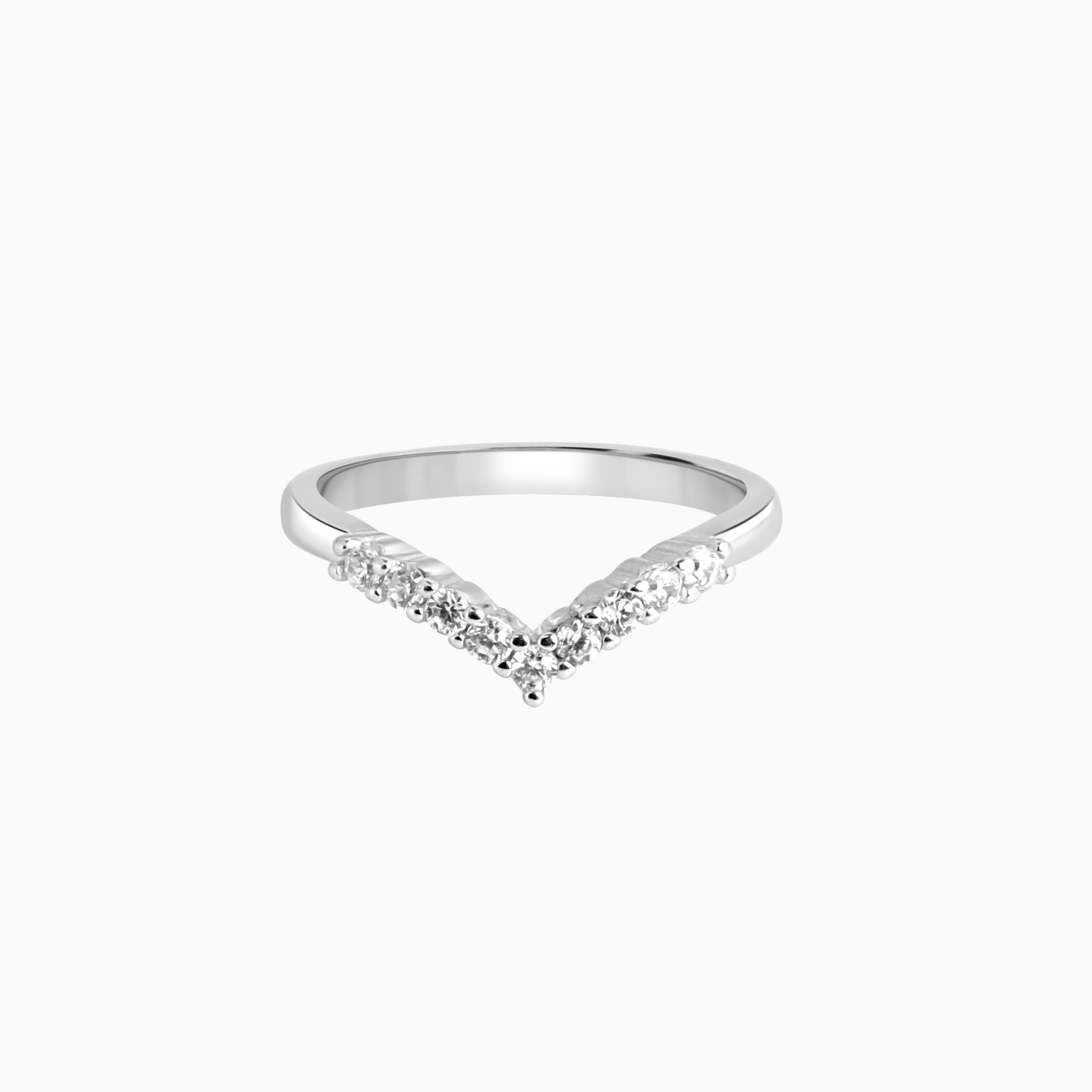 Celeste V-Curve Ring
