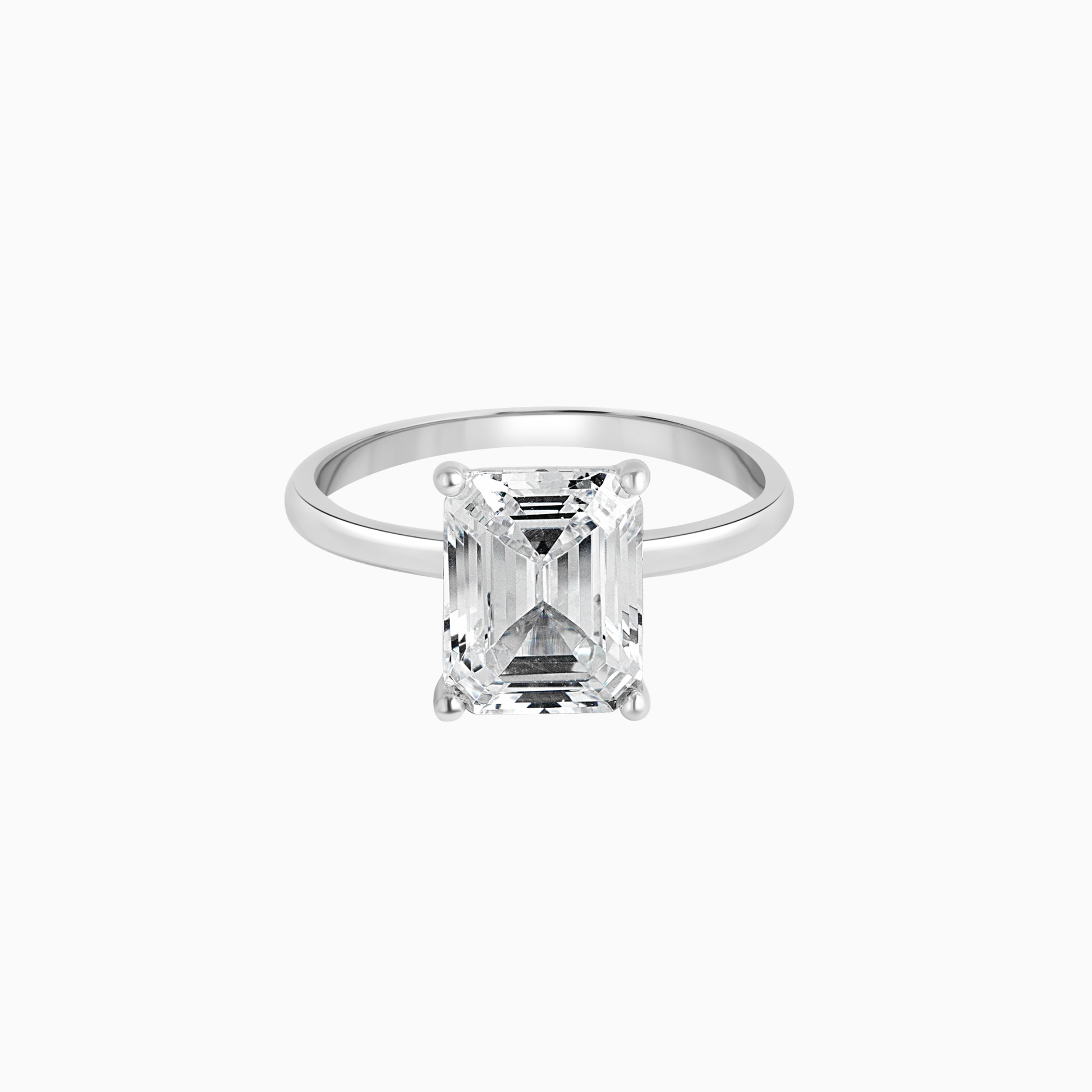 Aurora Grand Emerald Solitaire Ring
