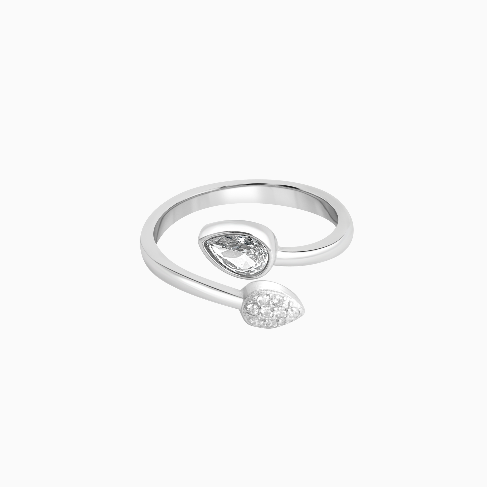 Luna Teardrop Open Ring
