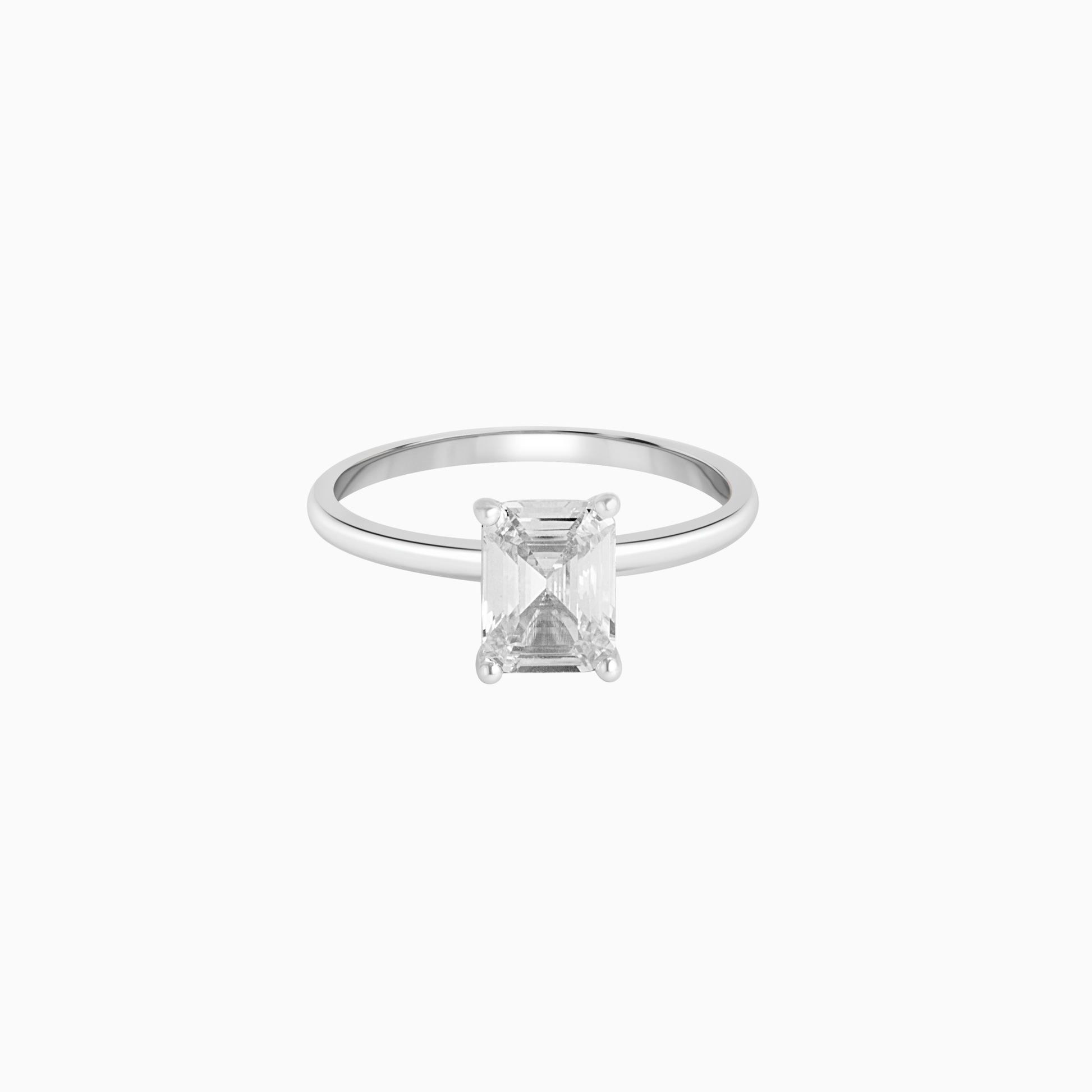Aurora Emerald Solitaire Ring