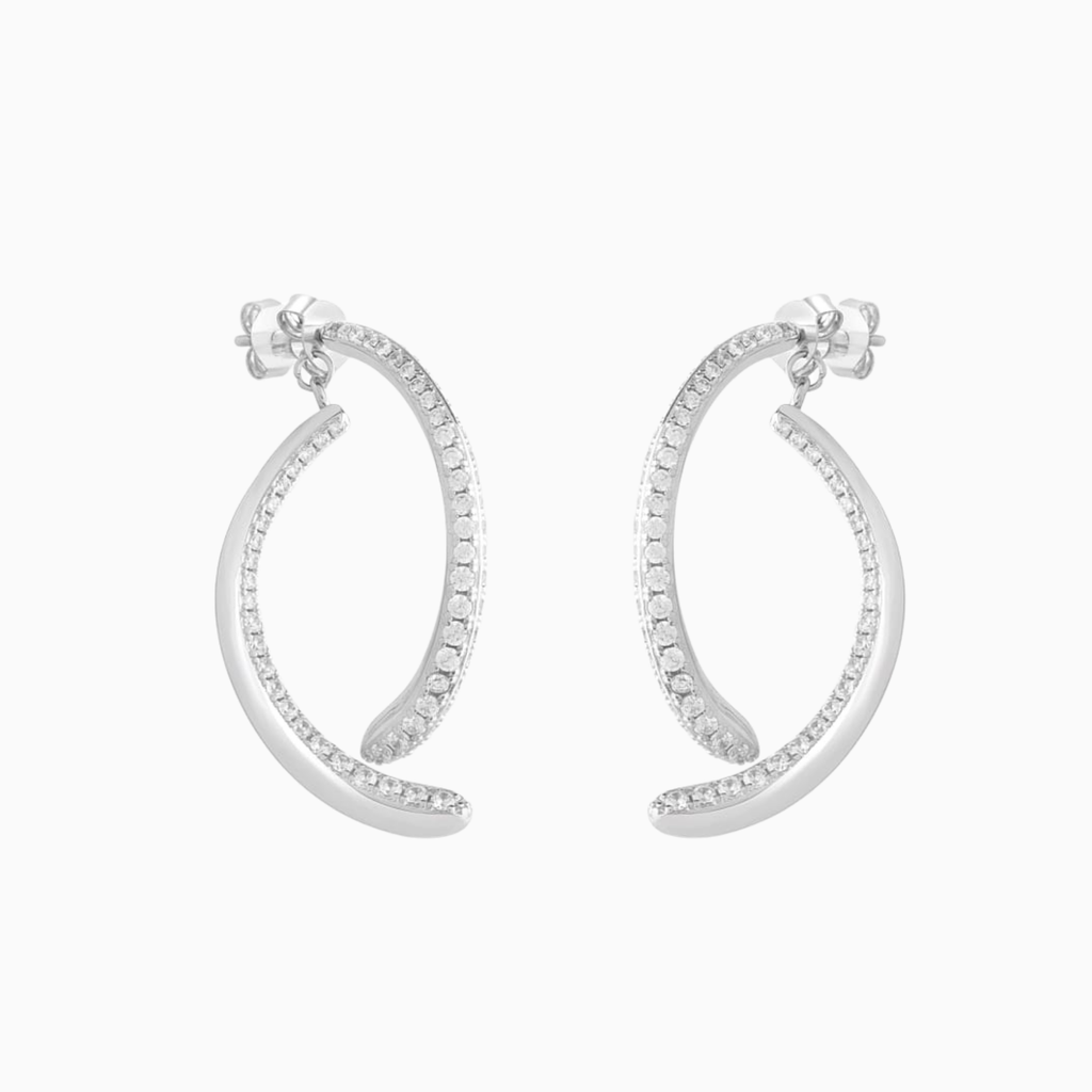 Lunara Curve Statement Earrings