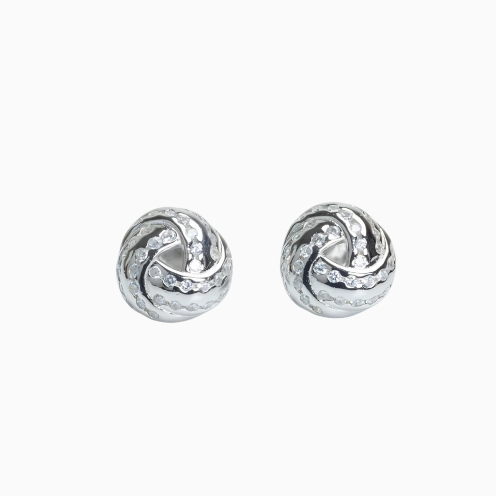 Lunaria Swirl Stud Earrings