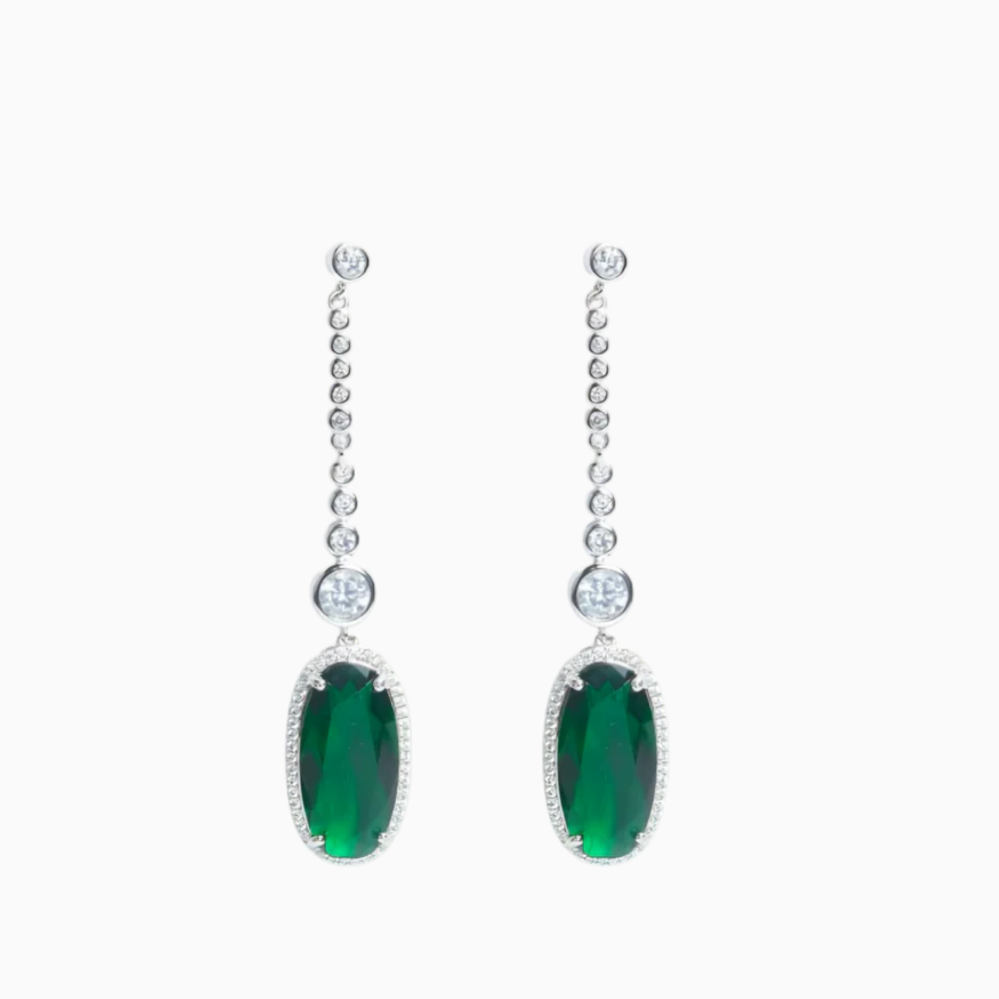 Emerald Cascade Drop Earrings