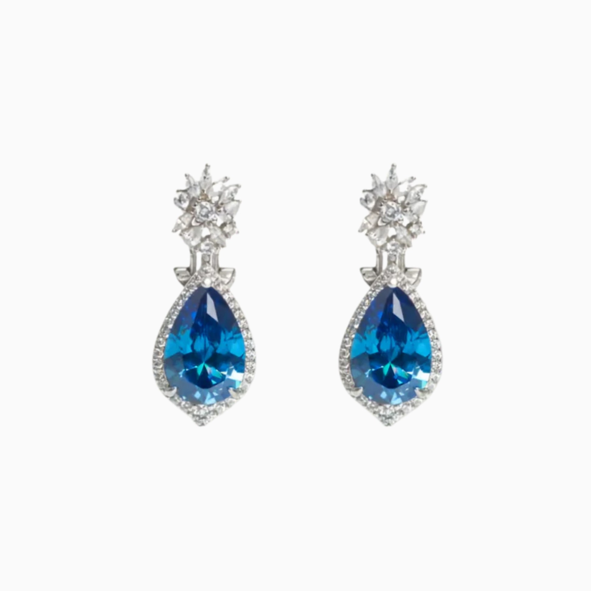Azure Bloom Drop Earrings