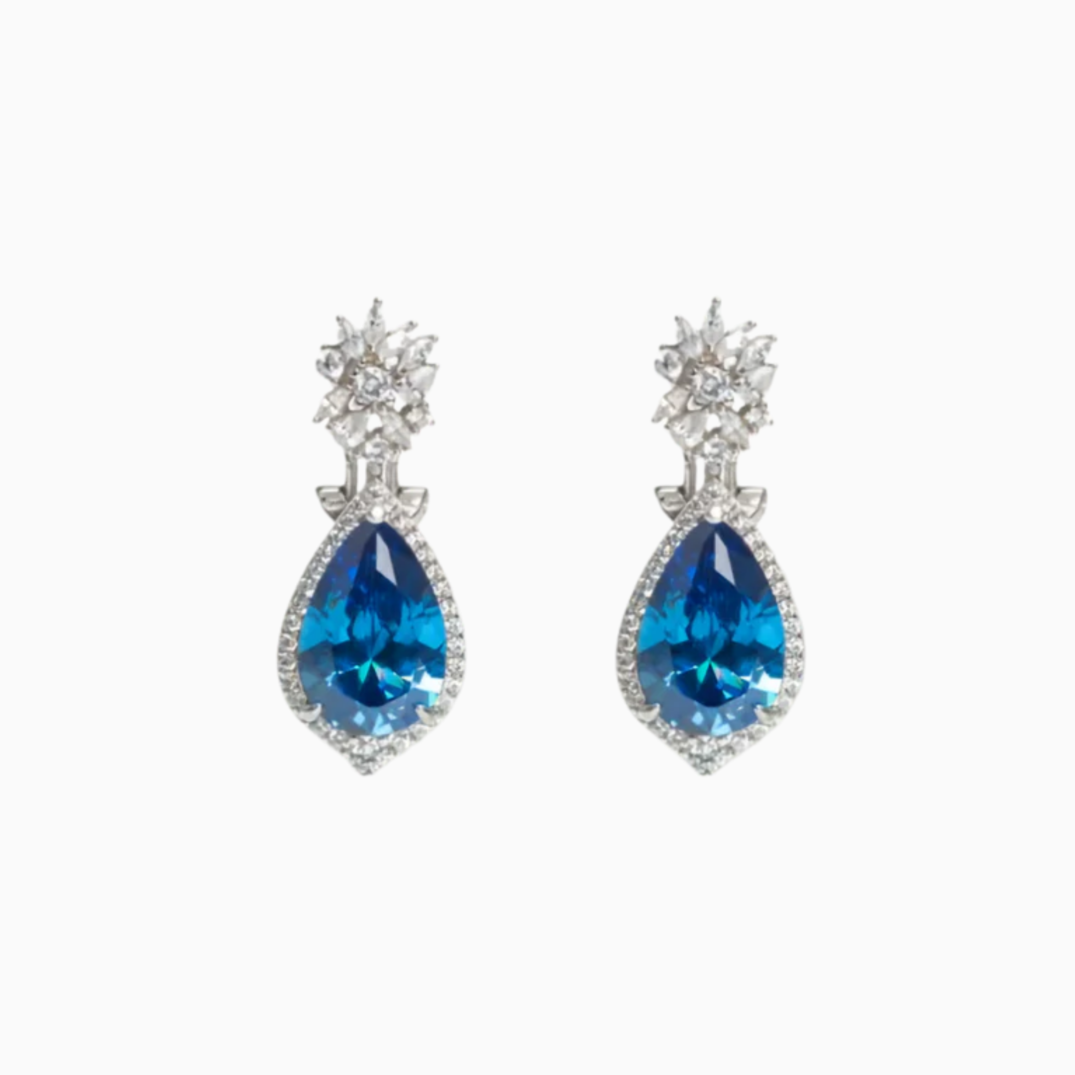 Azure Bloom Drop Earrings