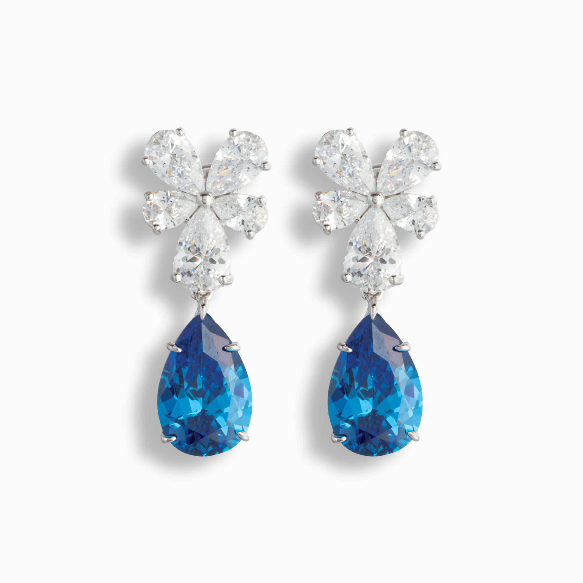 Azure Bloom Drop Earrings