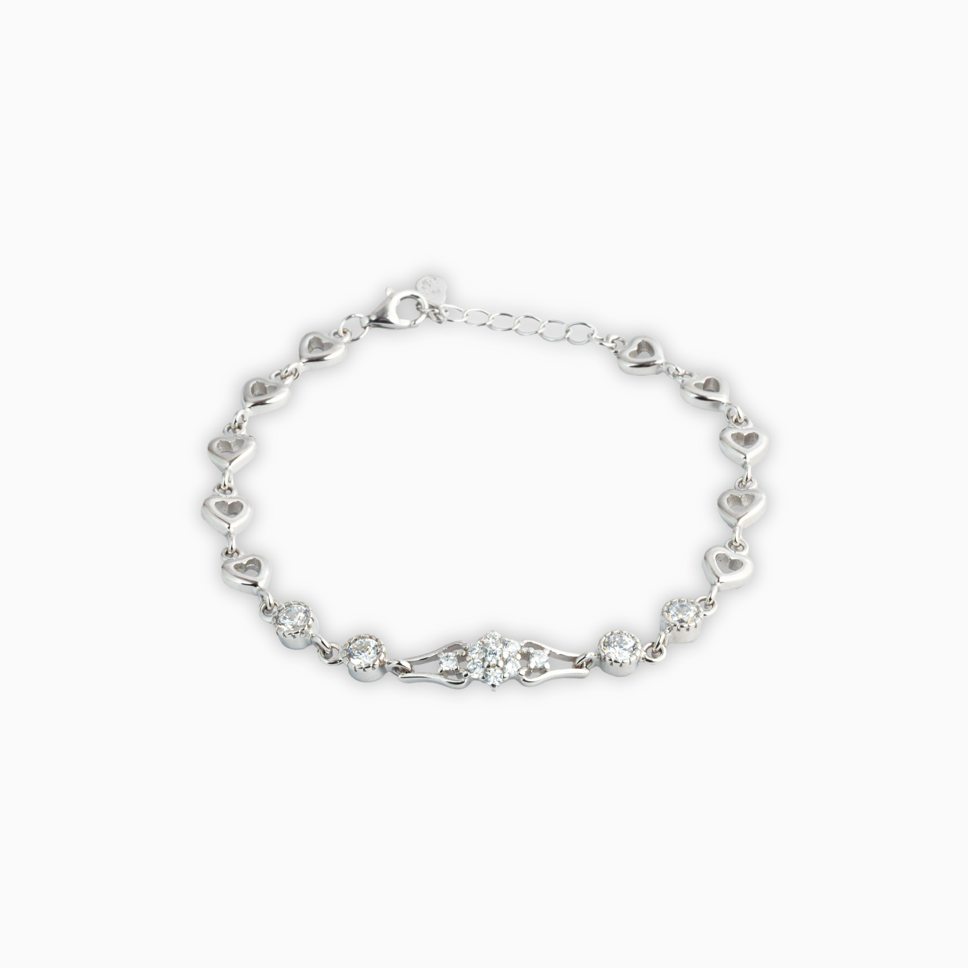 Amoura Sparkle Heart-Link Bracelet