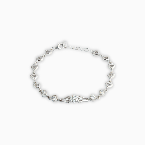 Amoura Sparkle Heart-Link Bracelet