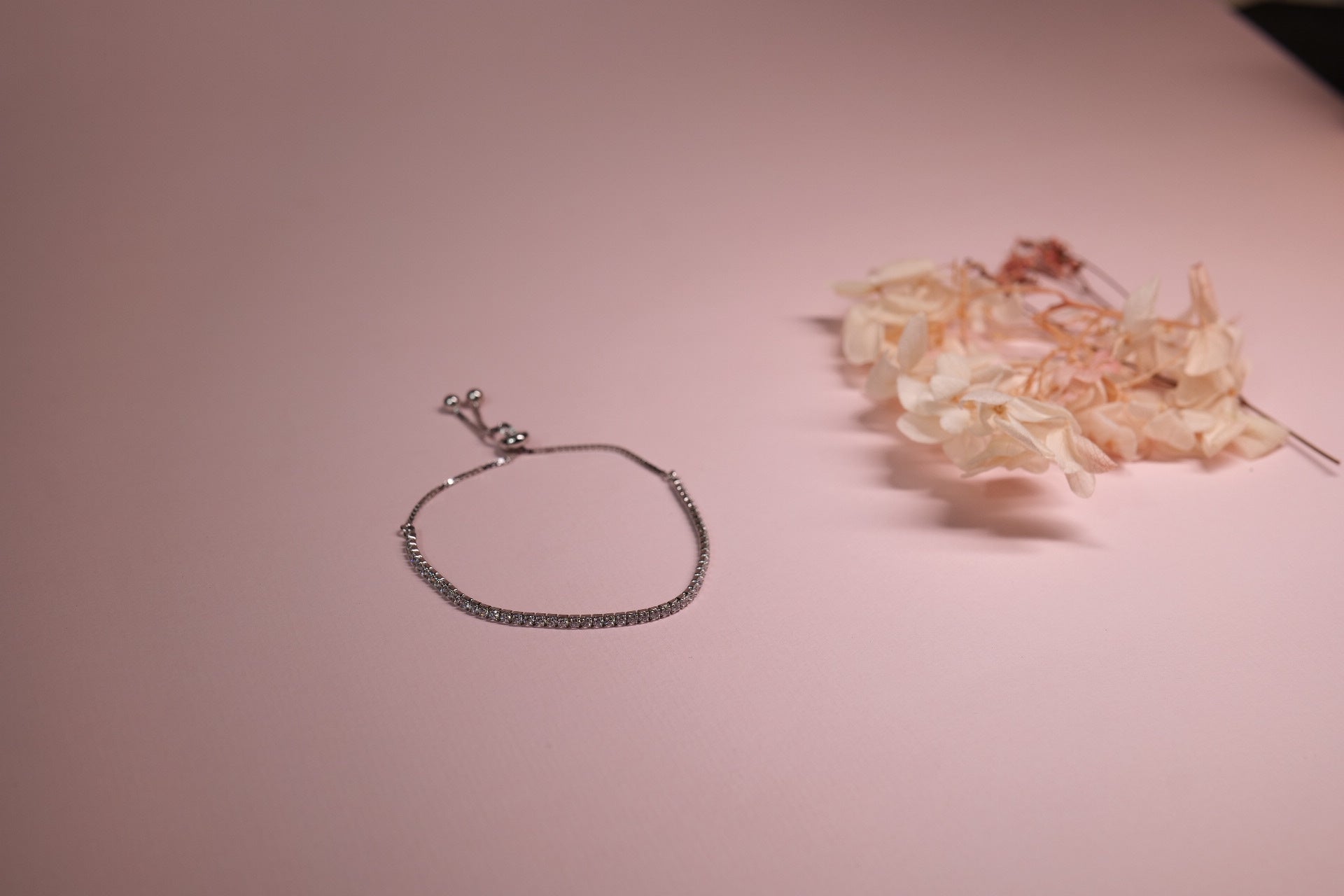 Sterling silver bracelet with cubic zirconia, perfect for gifting