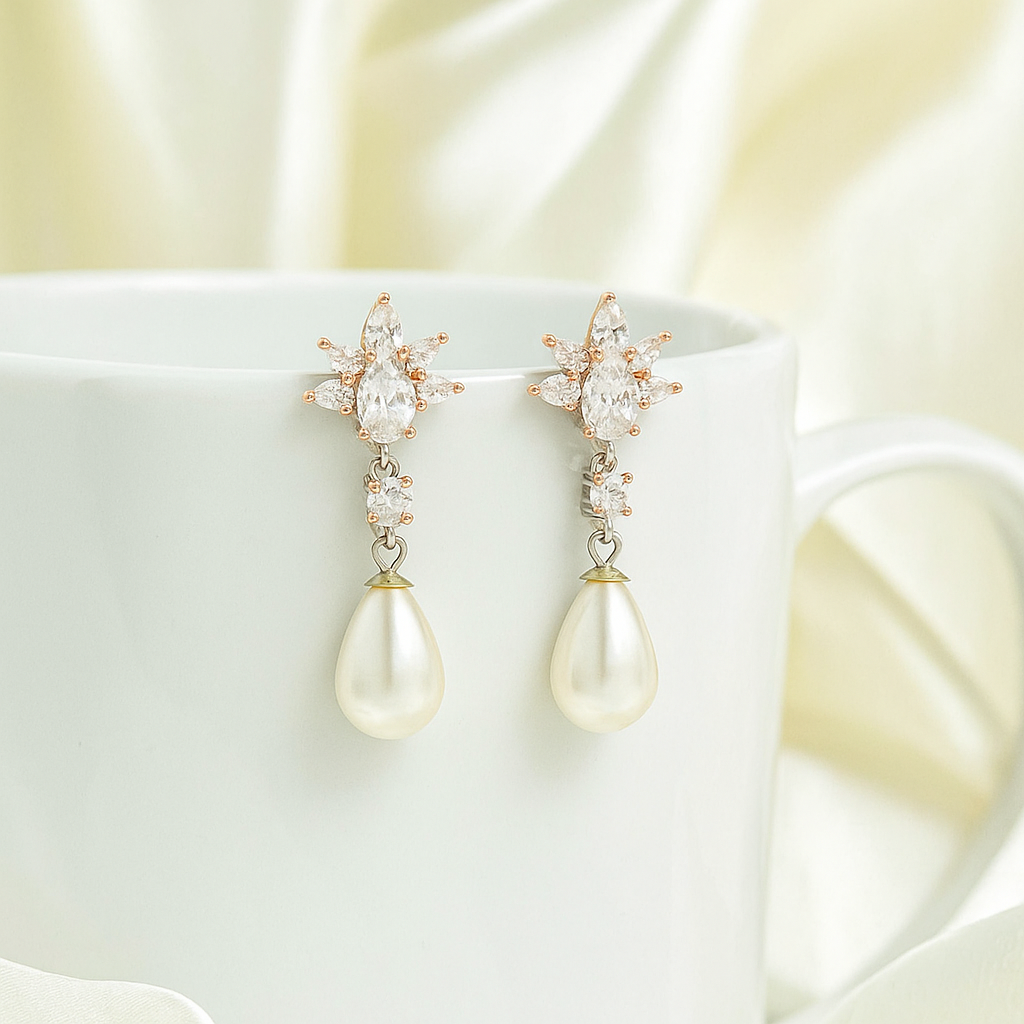 Lunara Pearl Drop Earrings