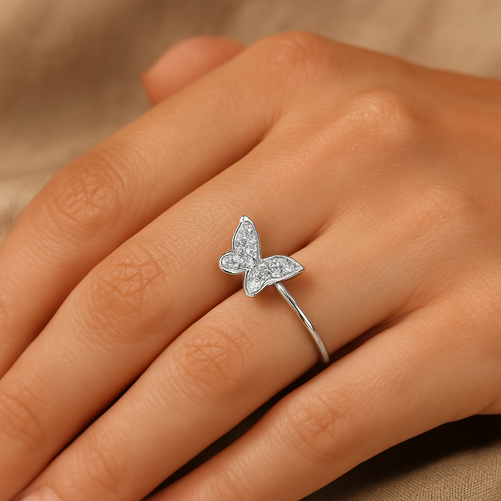 Silver Butterfly Ring