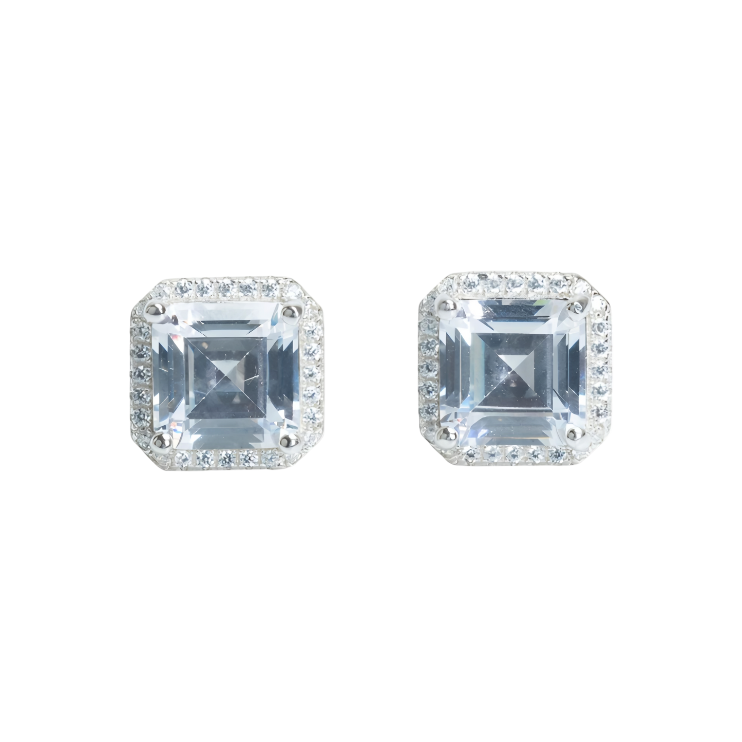 Cushion Halo Studs