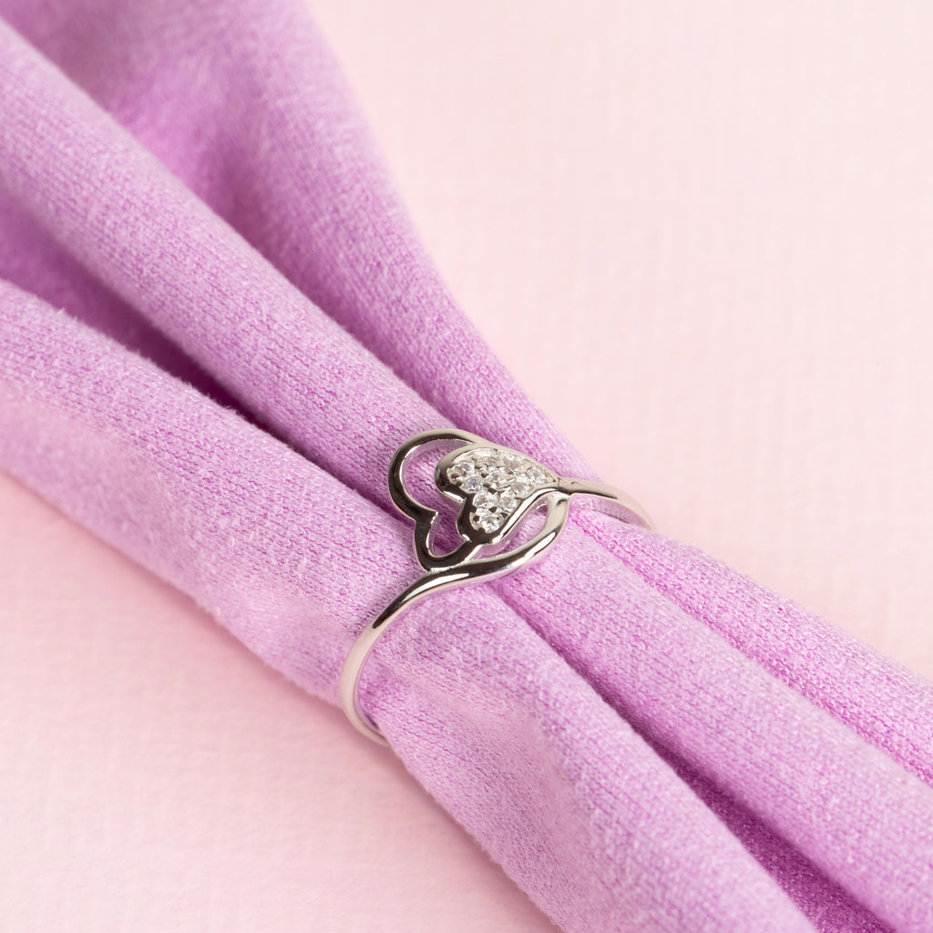Infinity Heart Sparkle Ring