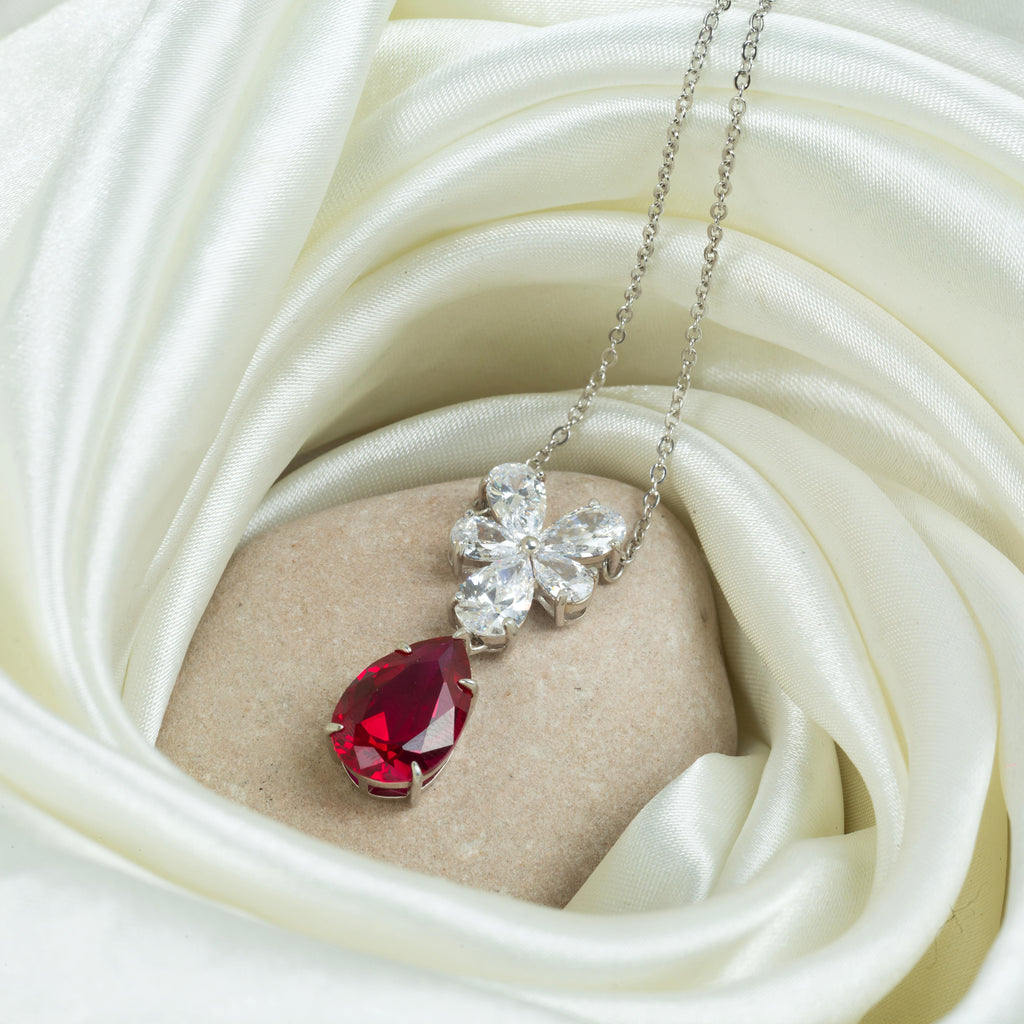 Ruby Bloom Necklace