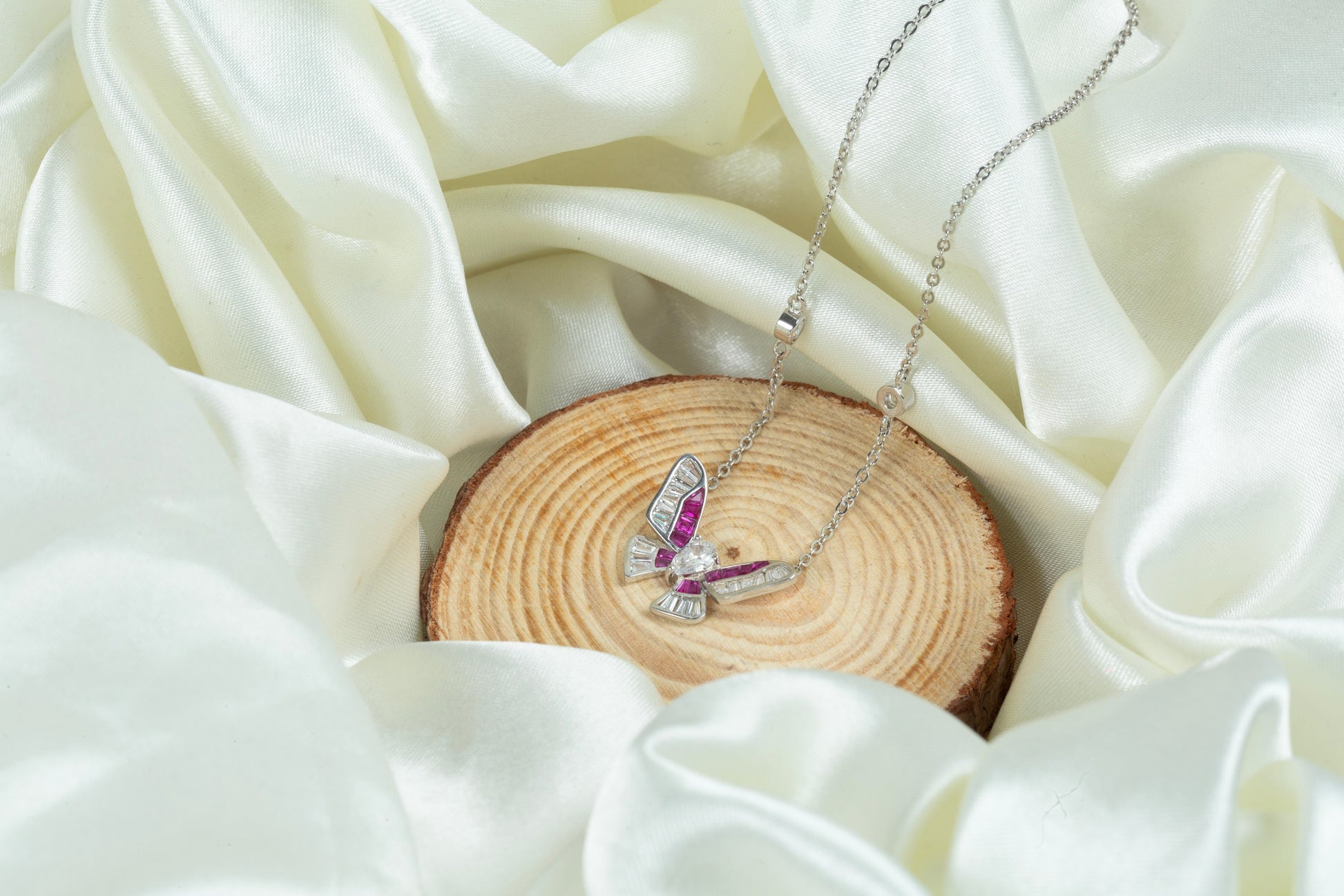 Pink Butterfly Necklace