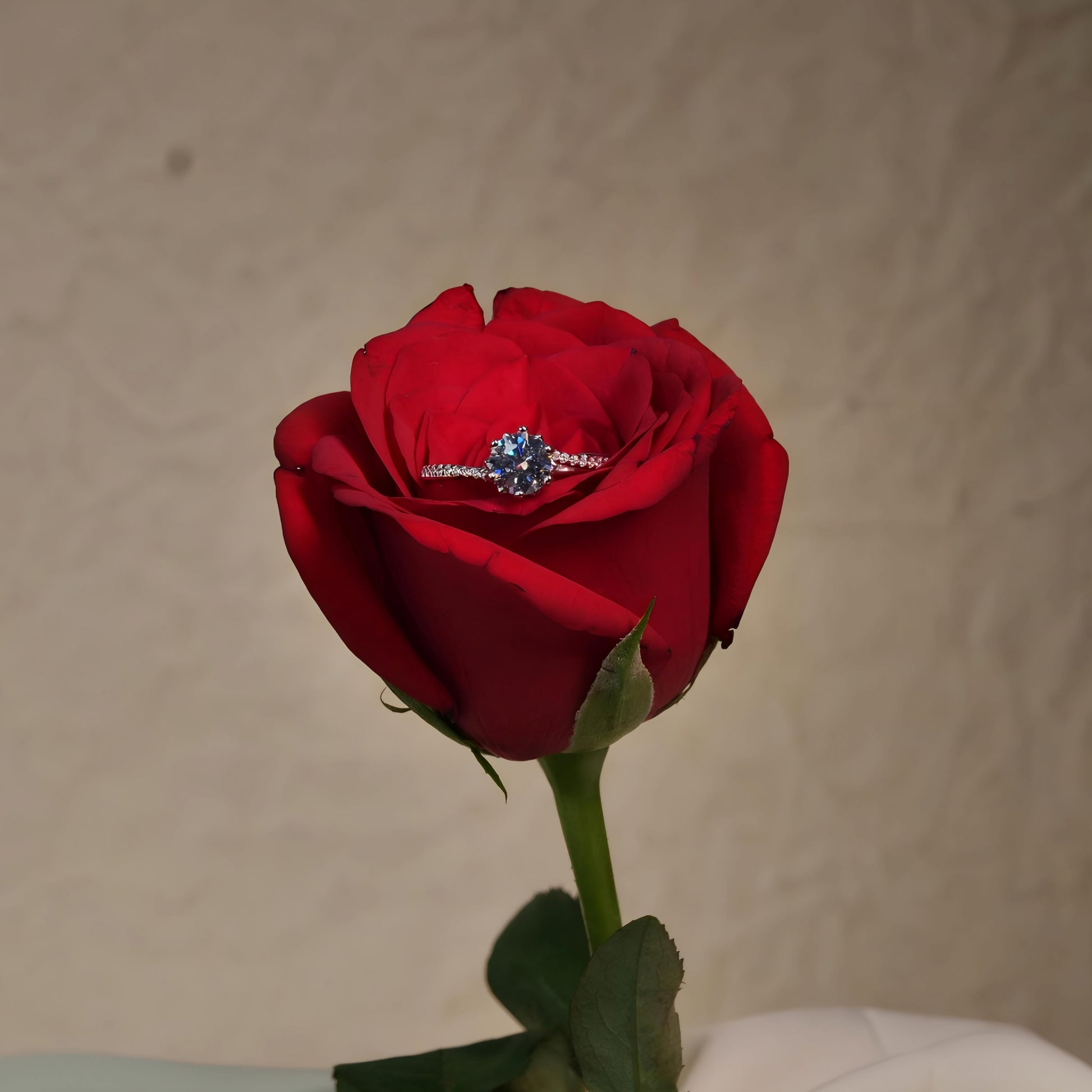 Luna Solitaire Ring