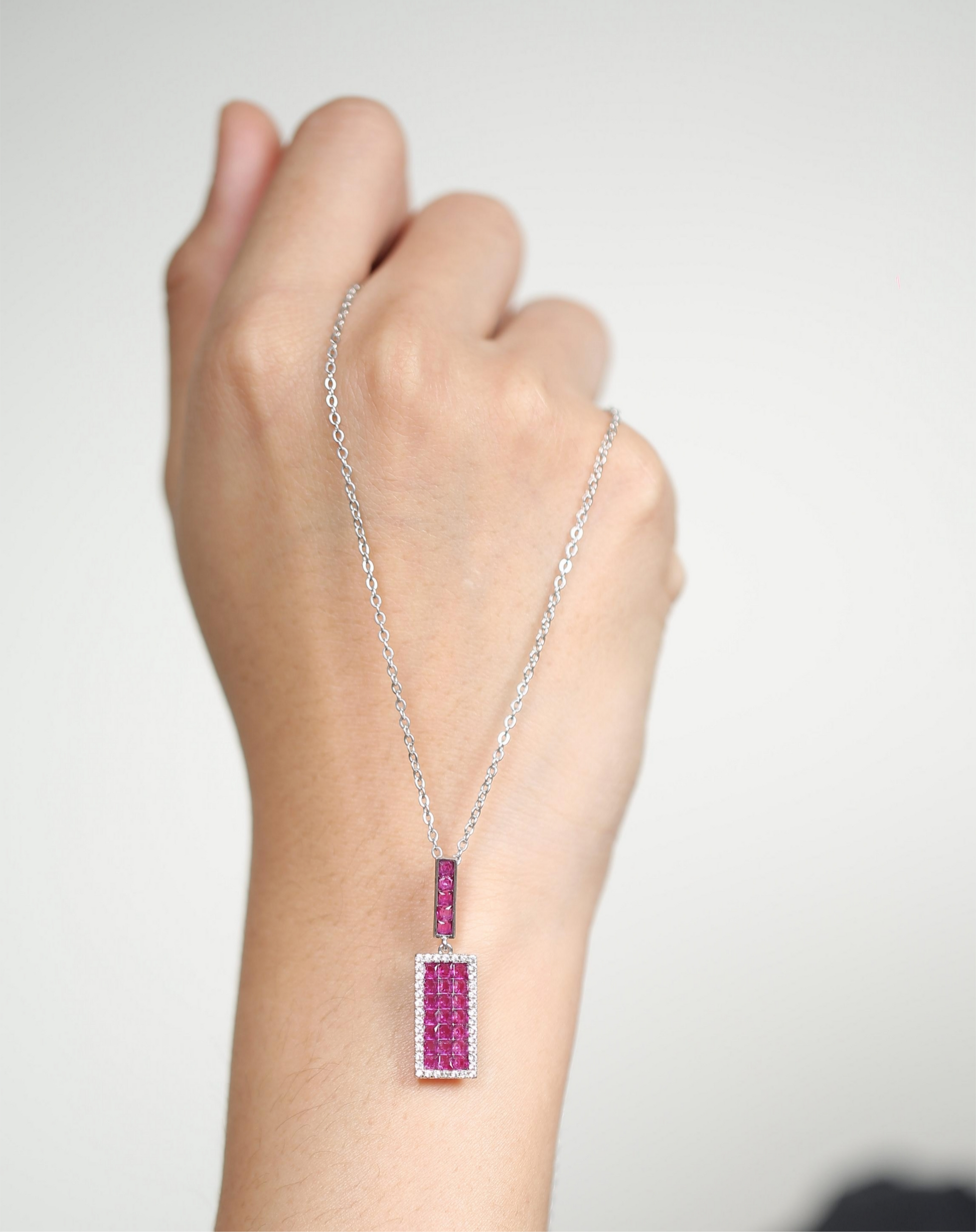 Celeste Pink Luxe Pendant Necklace