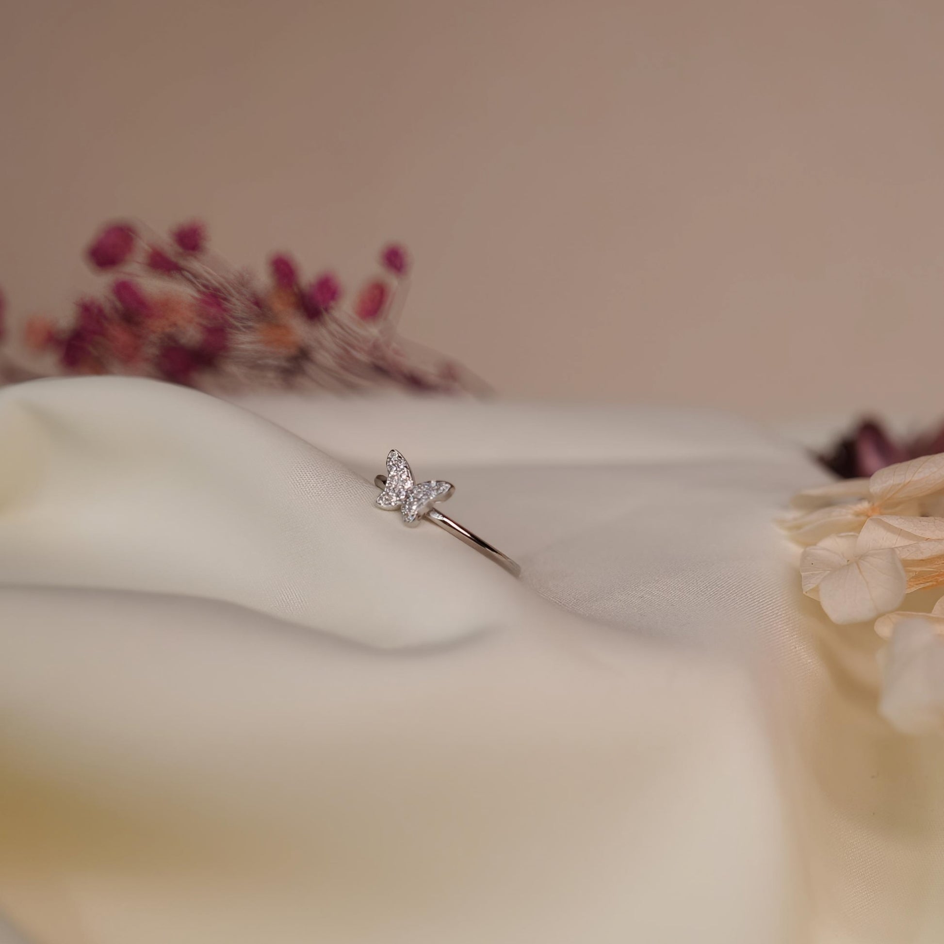 Silver Butterfly Ring