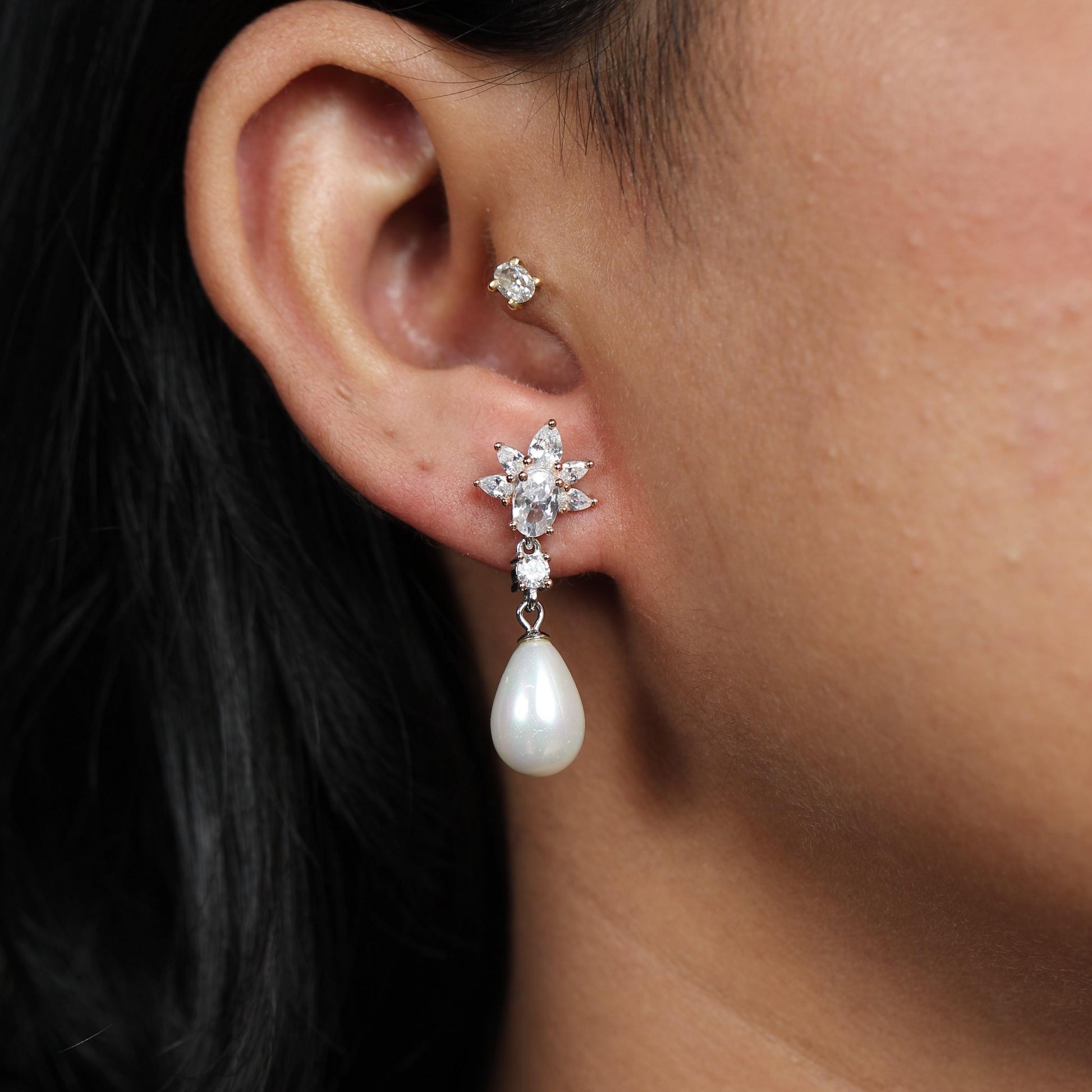 Lunara Pearl Drop Earrings