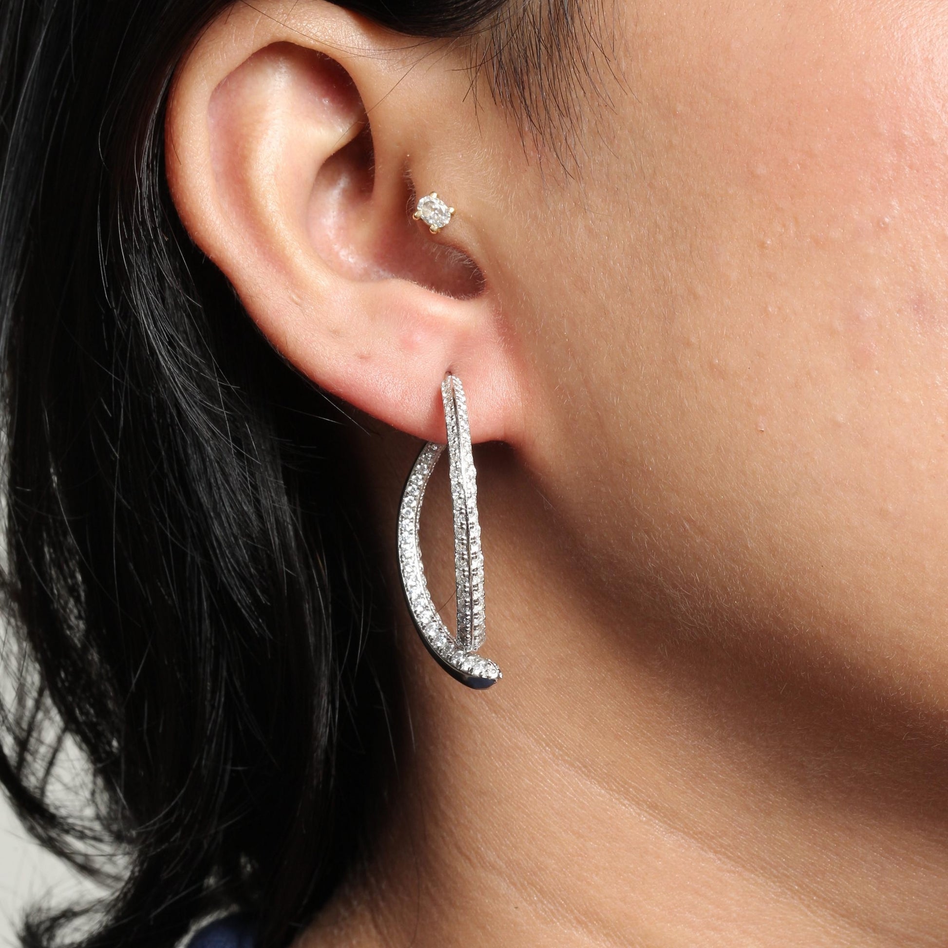 Lunara Curve Statement Earrings