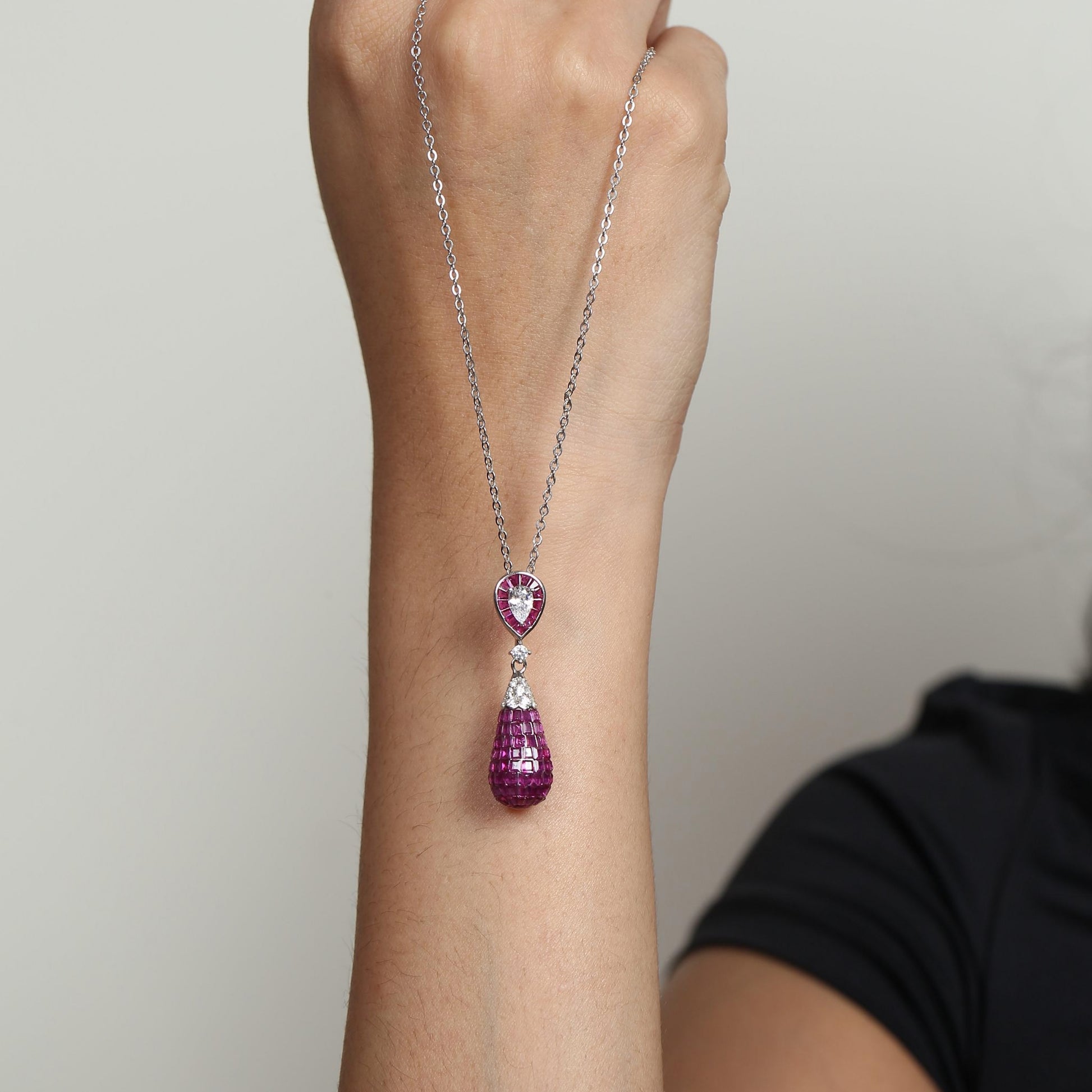 Rosavelle Cascade Teardrop Necklace