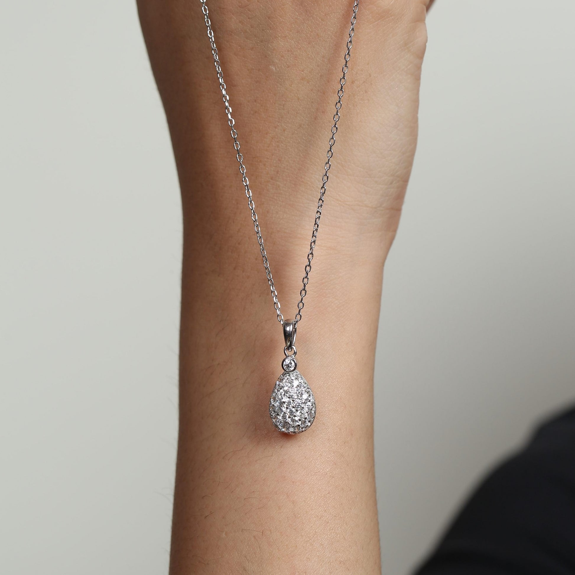 Elara Teardrop Pavé Pendant