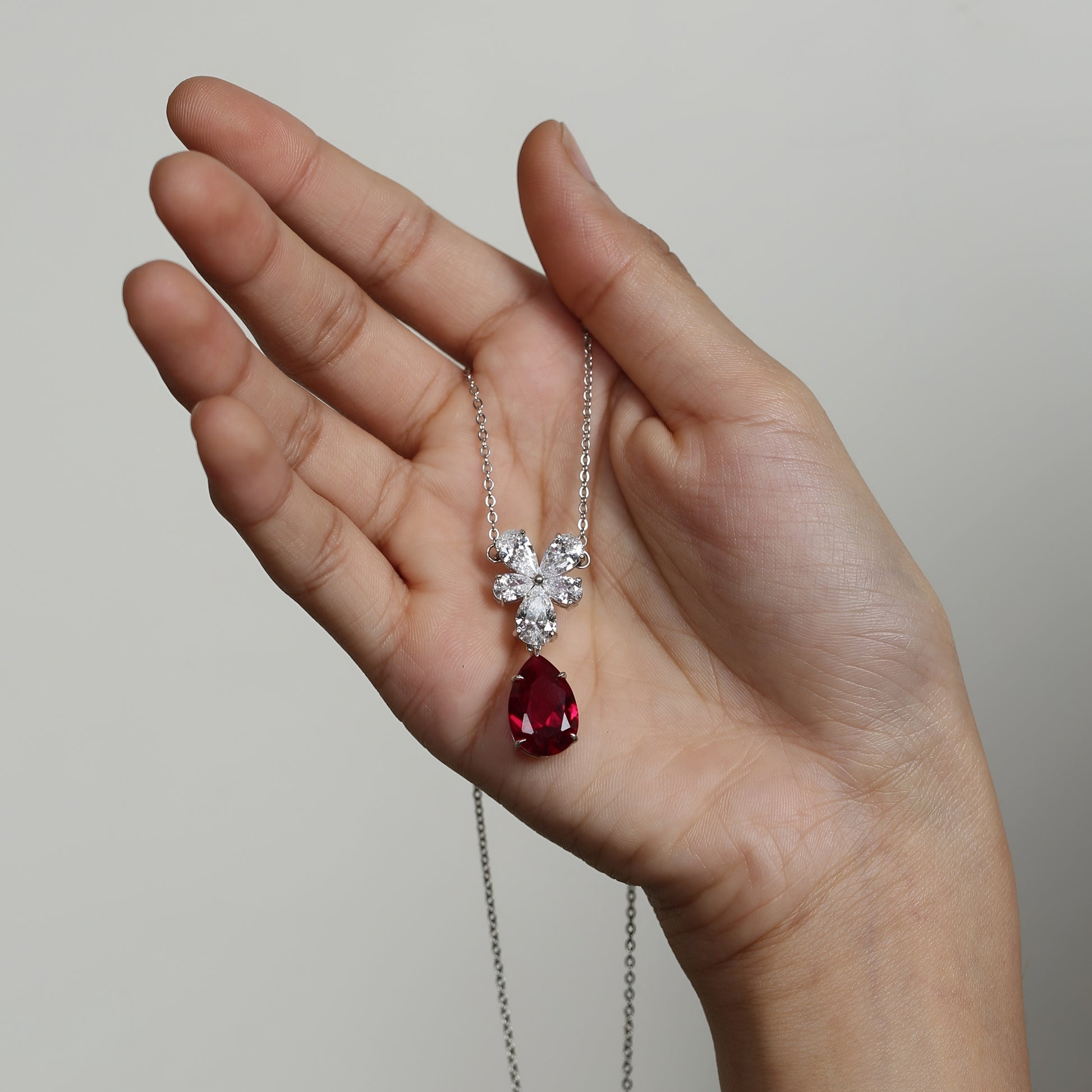 Ruby Bloom Necklace